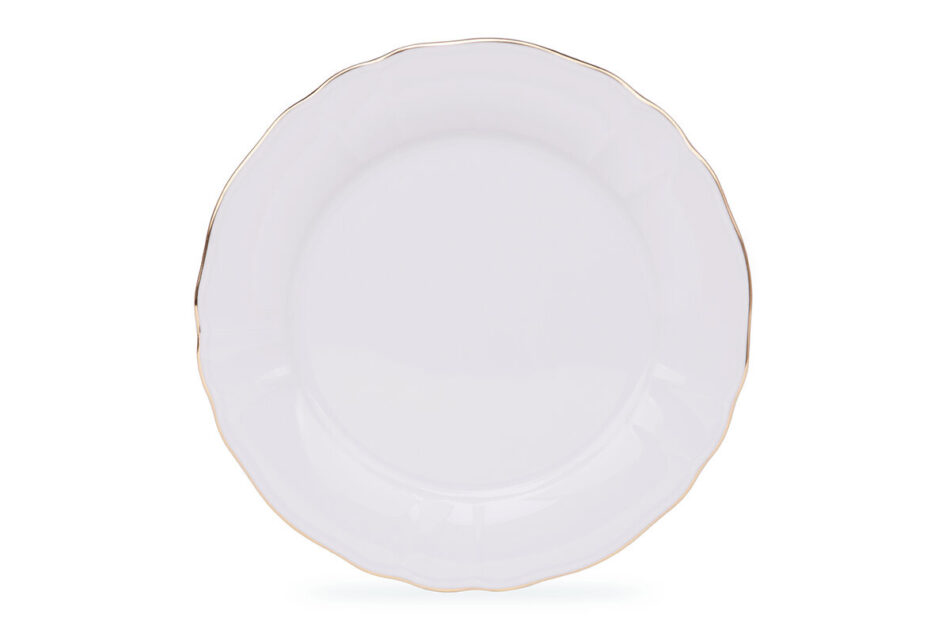 MARIA ZŁOTY PASEK Zestaw obiadowy chodzież porcelana 6 os. Biały / złoty Złoty Pasek - zdjęcie 4