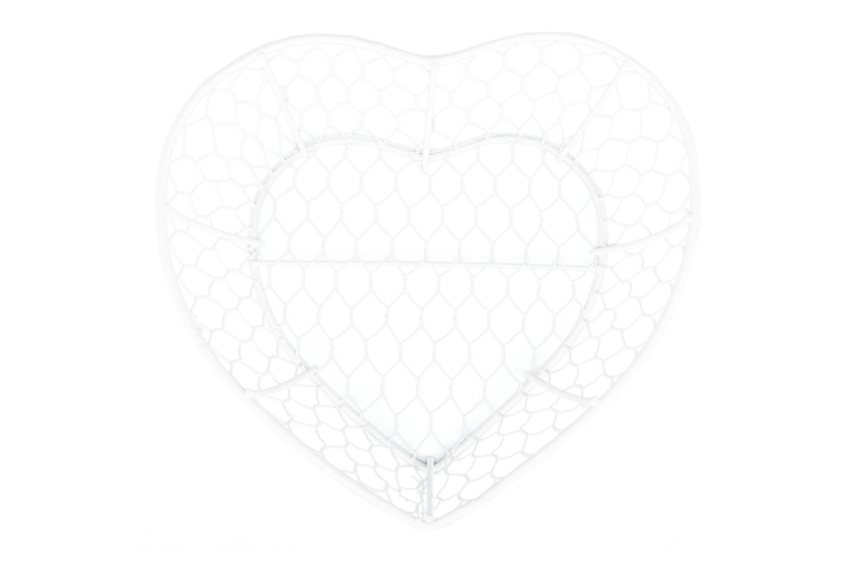 CORIGO Koszyk serce biały - zdjęcie 0