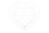 CORIGO Koszyk serce biały - zdjęcie 1