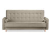 DOZER Beżowa sofa 3 osobowa z funkcją spania beżowy/brązowy - zdjęcie 1