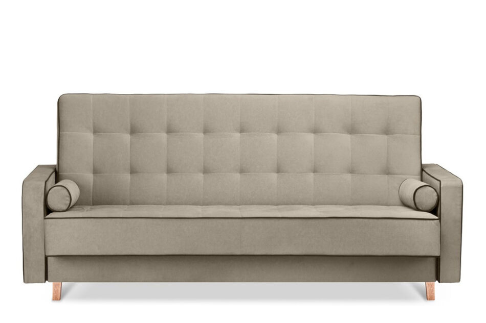 DOZER Beżowa sofa 3 osobowa z funkcją spania beżowy/brązowy - zdjęcie 0