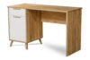 SKADI Skandynawskie biurko z półkami i szufladą białe / dąb dąb/biały - zdjęcie 1