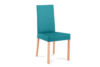 CHRYSI Drewniane krzesło tapicerowane turkusowe buk/turkusowy - zdjęcie 1