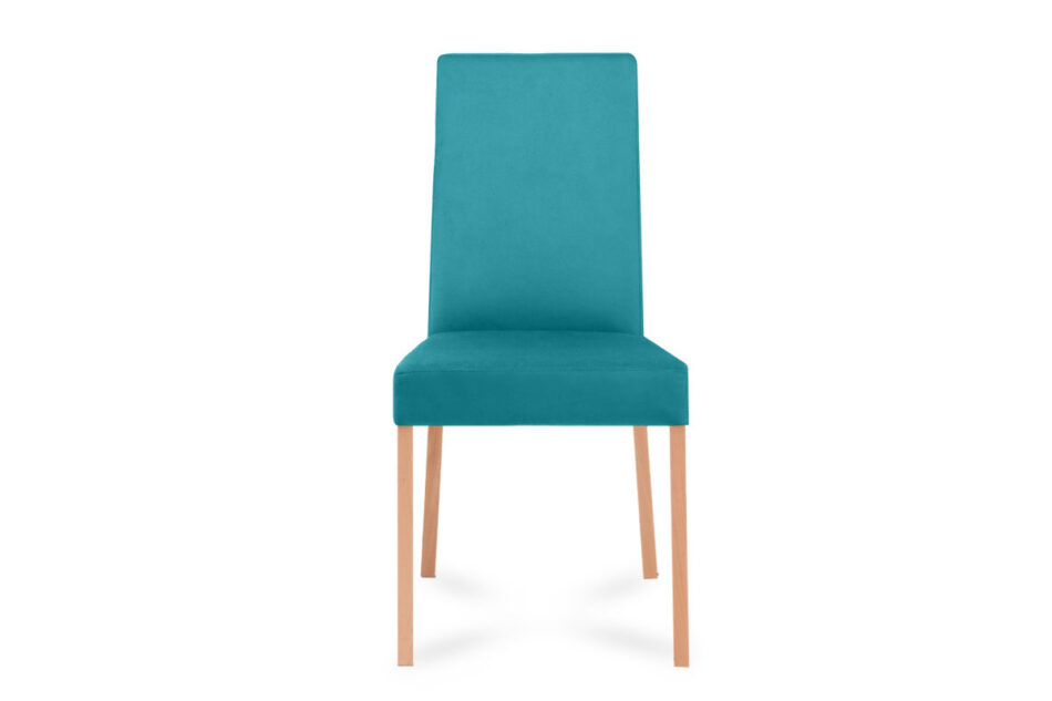 CHRYSI Drewniane krzesło tapicerowane turkusowe buk/turkusowy - zdjęcie 1