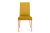 CHRYSI Drewniane krzesło tapicerowane żółte buk/żółty - zdjęcie 2