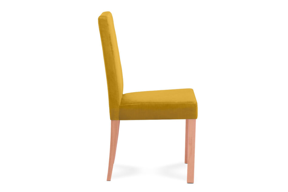 CHRYSI Drewniane krzesło tapicerowane żółte buk/żółty - zdjęcie 2