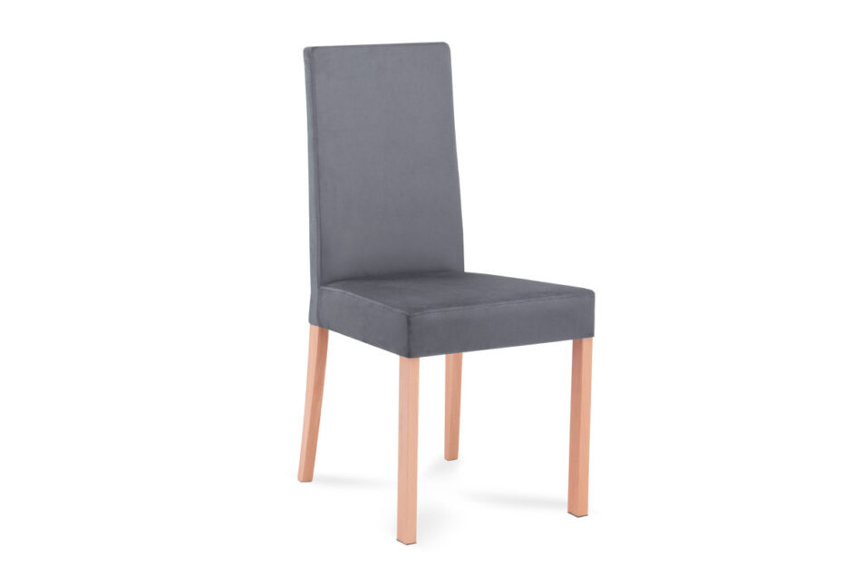 CHRYSI Drewniane krzesło tapicerowane szare buk/szary - zdjęcie 0