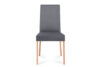 CHRYSI Drewniane krzesło tapicerowane szare buk/szary - zdjęcie 2