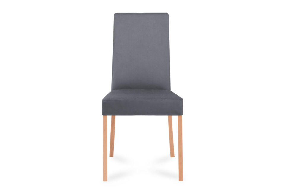CHRYSI Drewniane krzesło tapicerowane szare buk/szary - zdjęcie 1