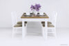 LEMAS Stół rozkładany styl prowansalski biały biały/ciemny dąb - zdjęcie 8