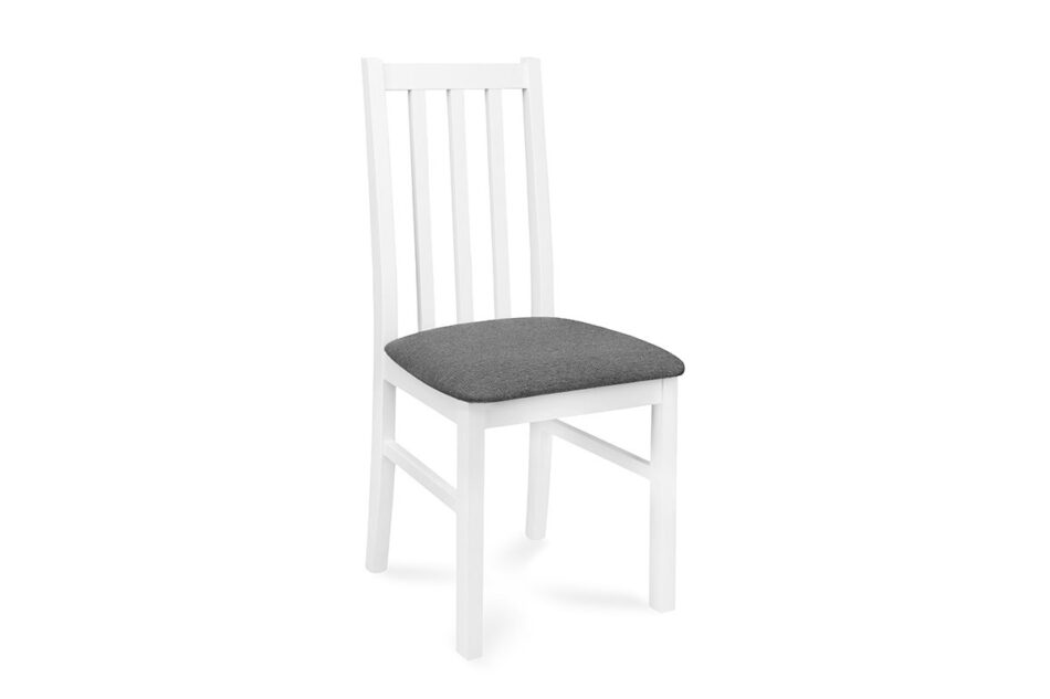 QUATUS, CENARE Zestaw krzesła 4 szt. + stół biały/ciemny szary| biały/szary - zdjęcie 5