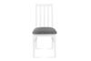 QUATUS, CENARE Zestaw krzesła 4 szt. + stół biały/ciemny szary| biały/szary - zdjęcie 7