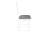 QUATUS, CENARE Zestaw krzesła 4 szt. + stół biały/ciemny szary| biały/szary - zdjęcie 8
