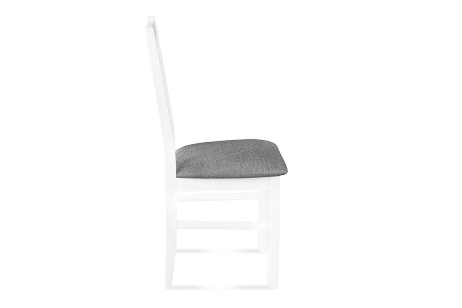 QUATUS, CENARE Zestaw krzesła 4 szt. + stół biały/ciemny szary| biały/szary - zdjęcie 7