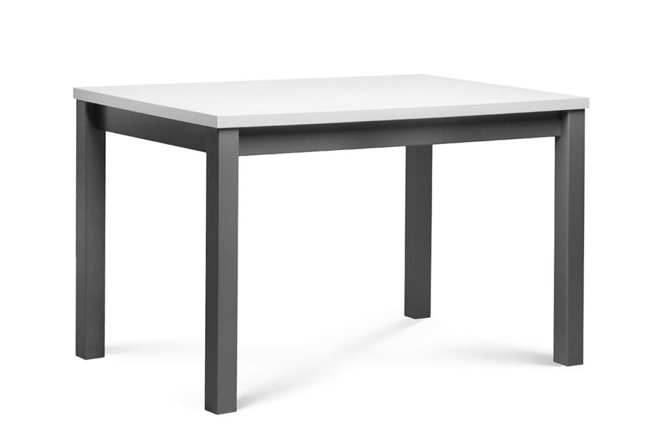 CIBUS, SILVA Rozkładany stół z 4 krzesłami do jadalni biały biały/jasny szary|szary/biały - zdjęcie 2