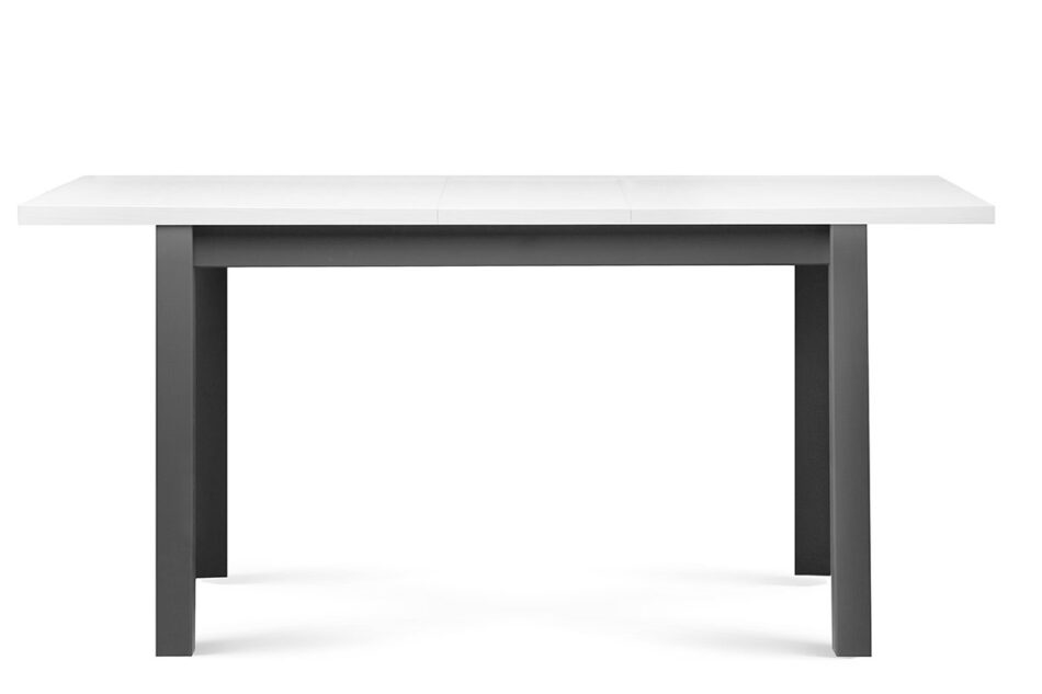 CIBUS, SILVA Rozkładany stół z 4 krzesłami do jadalni biały biały/jasny szary|szary/biały - zdjęcie 4