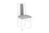 CIBUS, SILVA Rozkładany stół z 4 krzesłami do jadalni biały biały/jasny szary|szary/biały - zdjęcie 7