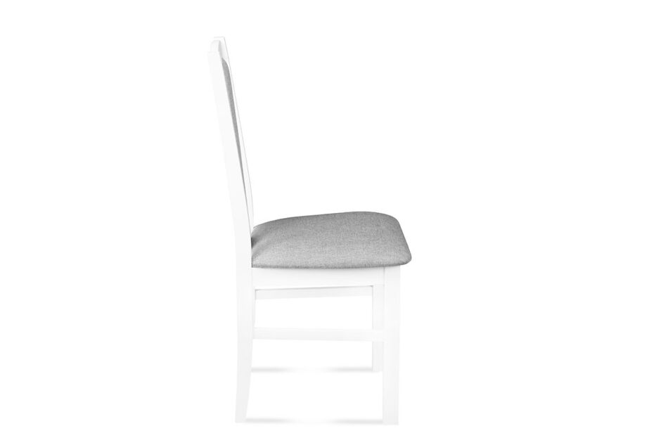 CIBUS, SILVA Rozkładany stół z 4 krzesłami do jadalni biały biały/jasny szary|szary/biały - zdjęcie 8