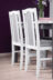 CIBUS, SILVA Rozkładany stół z 4 krzesłami do jadalni biały biały/jasny szary|szary/biały - zdjęcie 11