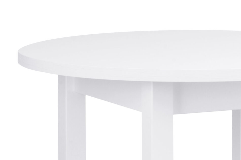 MENZO Zestaw do jadalni stół okrągły i 4 krzesła białe biały - zdjęcie 6