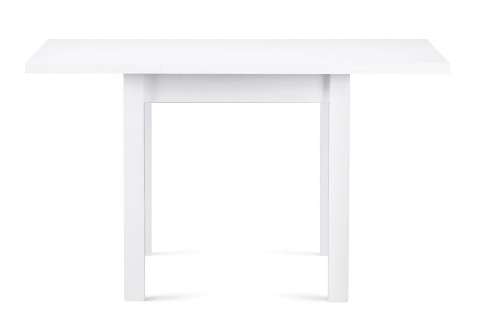 NEREA, SALUTO Zestaw biały rozkładany mały stół i białe krzesła 4 szt. w stylu skandynawskim biały - zdjęcie 4