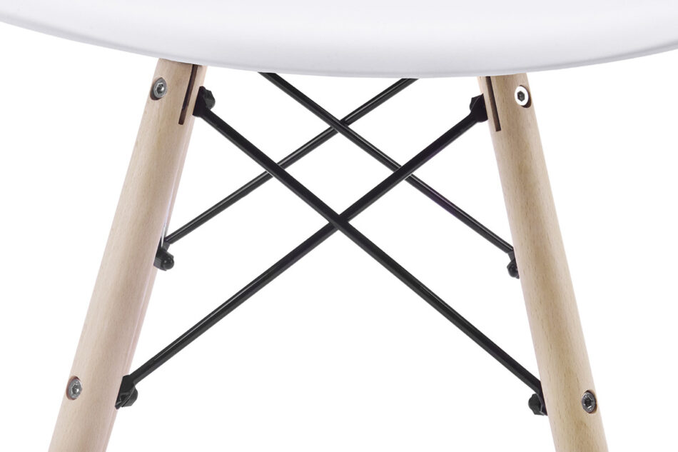 CENARE Zestaw rozkładany  stół i białe krzesła 4 szt. w stylu skandynawskim biały - zdjęcie 9