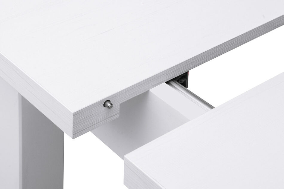 CENARE Zestaw rozkładany  stół i białe krzesła 4 szt. w stylu skandynawskim biały - zdjęcie 8