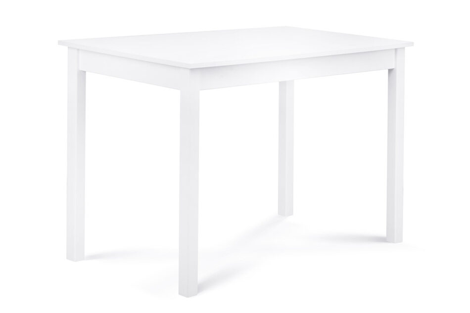 NEREA, EVENI Zestaw prosty biały stół i 4 białe krzesła w stylu skandynawskim biały - zdjęcie 1