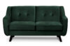 TERSO Skandynawska sofa 2 osobowa welur butelkowa zieleń ciemny zielony - zdjęcie 1