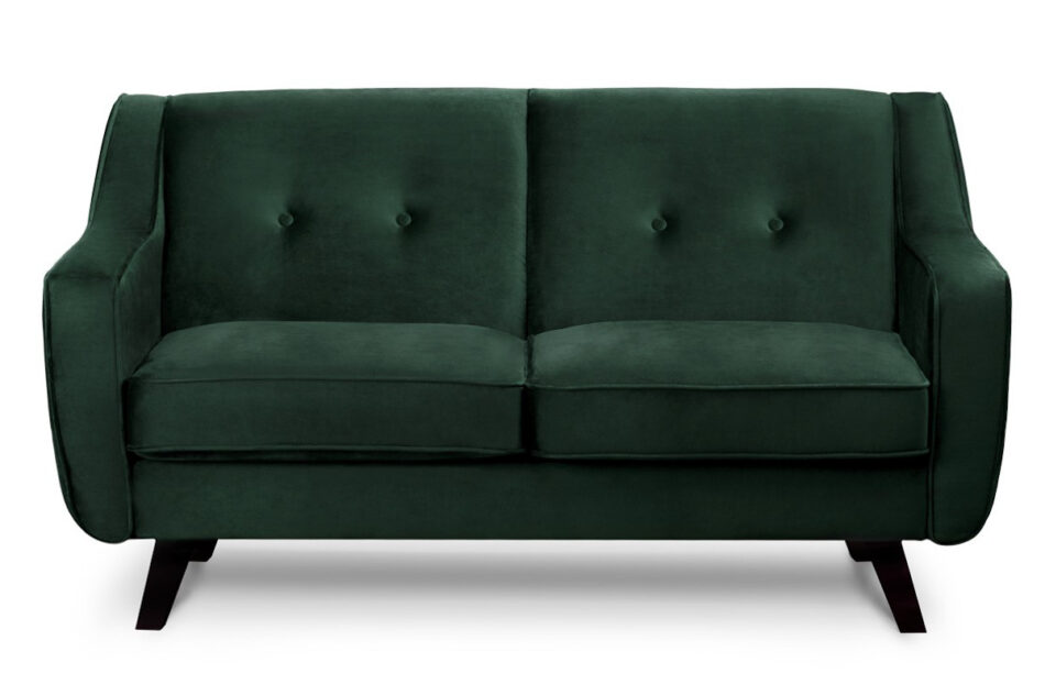 TERSO Skandynawska sofa 2 osobowa welur butelkowa zieleń ciemny zielony - zdjęcie 0