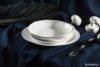 RESEDA Zestaw obiadowy porcelanowy dla 6 osób biały biały - zdjęcie 6