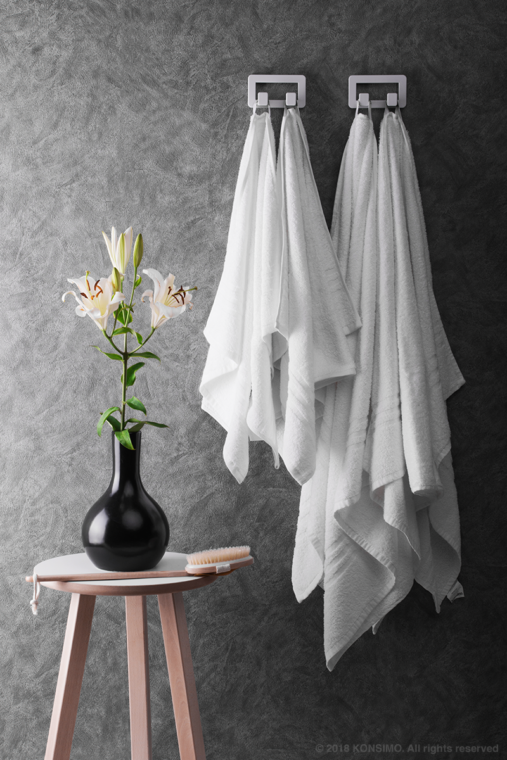 MANTEL Komplet ręczników średnich 4 szt. biały - zdjęcie 9