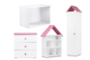 PABIS, ZYGIO Zestaw meble do pokoju dziecka różowe 4 elementy biały/różowy - zdjęcie 1