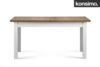 LEMAS Stół rozkładany styl prowansalski biały biały/ciemny dąb - zdjęcie 7