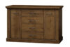 VETIS Komoda z szufladami i półkami 140 cm w stylu klasycznym jesion jesion jasny - zdjęcie 1