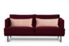 GANZO Sofa 3 osobowa do salonu z poduszkami czerwona bordowy/różowy - zdjęcie 1