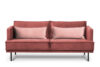 GANZO Sofa 3 osobowa do salonu z poduszkami różowa koralowy/różowy - zdjęcie 1