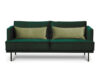 GANZO Sofa 3 osobowa do salonu z poduszkami butelkowa zieleń ciemny zielony/jasny zielony - zdjęcie 1