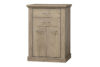 VETIS Komoda z szufladami i półkami 80 cm w stylu klasycznym dąb szary dąb naturalny - zdjęcie 1