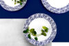 LIVIDUS Zestaw obiadowy porcelanowy grecki wzór biały / niebieski dla 4 os. biały/niebieski - zdjęcie 10