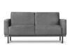 BARO Prosta sofa dwuosobowa na metalowych nóżkach szara ciemny szary - zdjęcie 1