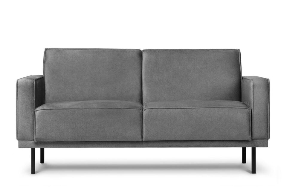 BARO Prosta sofa dwuosobowa na metalowych nóżkach szara ciemny szary - zdjęcie 0