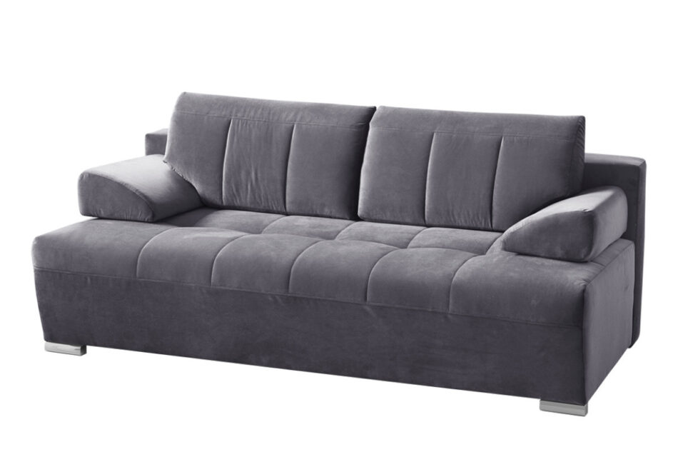 TANTO Nowoczesna pikowana sofa rozkładana szara szary - zdjęcie 0