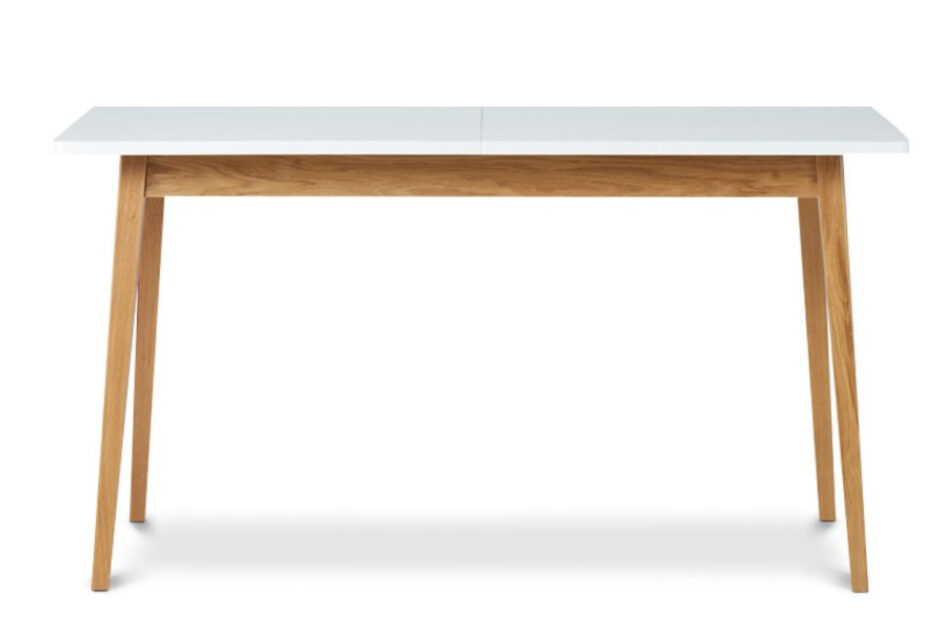 FRISK Biały stół skandynawski rozkładany z krzesłami biały/dąb naturalny - zdjęcie 1