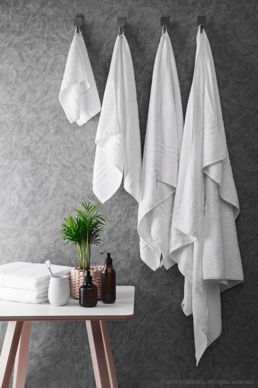 MANTEL Komplet ręczników średnich 4 szt. biały - zdjęcie 8