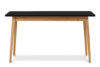 FRISK Czarny rozkładany stół w stylu skandynawskim antracyt/dąb naturalny - zdjęcie 1