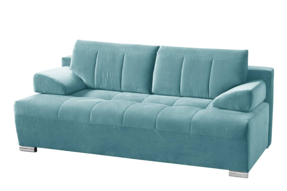 TANTO Nowoczesna pikowana sofa rozkładana turkusowa turkusowy - zdjęcie
