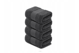 LENTE, https://konsimo.pl/kolekcja/lente/ Komplet ręczników średnich 4 szt. szary - zdjęcie