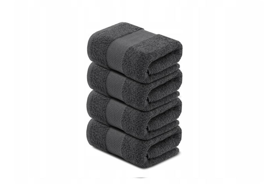 LENTE Komplet ręczników średnich 4 szt. szary - zdjęcie