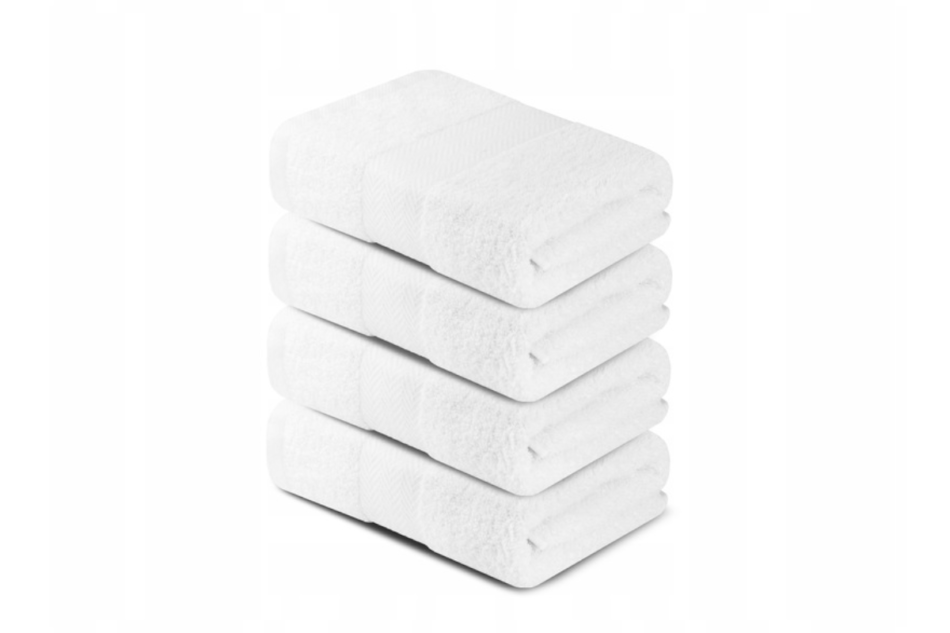 LENTE Komplet ręczników średnich 4 szt. biały - zdjęcie